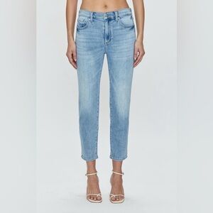 Pistola Monroe High Waist Crop Cigarette Jean in Sea Air.